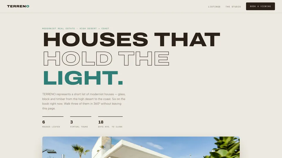 Homepage of TERRENO — Real Estate